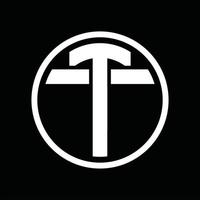 tt logotyp monogram design mall vektor