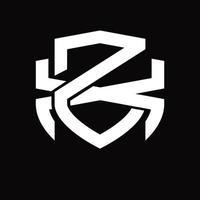 zx logotyp monogram årgång design mall vektor
