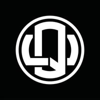 qu-Logo-Monogramm-Designvorlage vektor