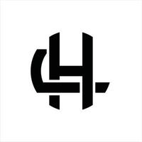 hl logotyp monogram design mall vektor