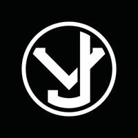 JV-Logo-Monogramm-Design-Vorlage vektor