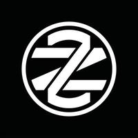 zz logotyp monogram design mall vektor