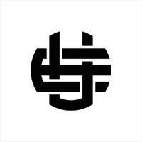 ue-Logo-Monogramm-Design-Vorlage vektor