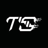 ts-Logo-Monogramm abstrakte Geschwindigkeitstechnologie-Designvorlage vektor