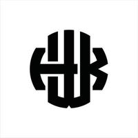 wk-Logo-Monogramm-Design-Vorlage vektor