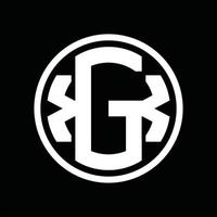 gx-Logo-Monogramm-Designvorlage vektor