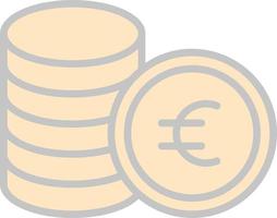 Euro-Münzen-Vektor-Icon-Design vektor