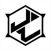 JL-Logo-Monogramm-Design-Vorlage vektor