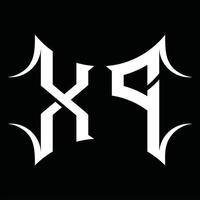 XP-Logo-Monogramm mit abstrakter Form-Design-Vorlage vektor