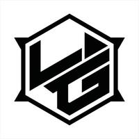 lg-Logo-Monogramm-Design-Vorlage vektor