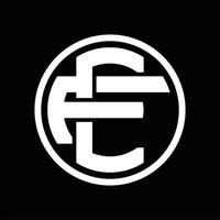 ef logotyp monogram design mall vektor