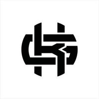 kg-Logo-Monogramm-Design-Vorlage vektor