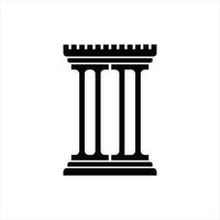 od-Logo-Monogramm mit Designvorlage in Säulenform vektor