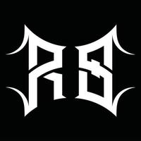 rs-Logo-Monogramm mit abstrakter Form-Design-Vorlage vektor