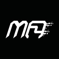 MA-Logo-Monogramm abstrakte Geschwindigkeitstechnologie-Designvorlage vektor