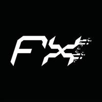 fx logotyp monogram abstrakt hastighet teknologi design mall vektor