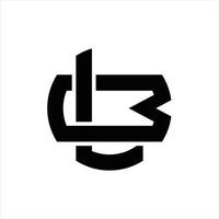 lb logotyp monogram design mall vektor