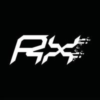 rx logotyp monogram abstrakt hastighet teknologi design mall vektor
