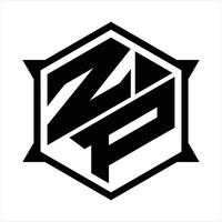 zp-Logo-Monogramm-Designvorlage vektor