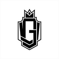 gv-Logo-Monogramm-Design-Vorlage vektor