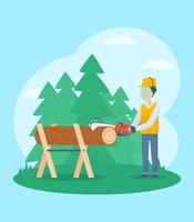 Gratis Unika Woodcutter Vectors