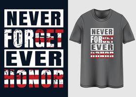 Happy Memorial Day Typografie T-Shirt Design vektor