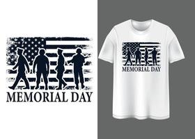 Happy Memorial Day Typografie T-Shirt Design vektor