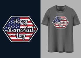 Happy Memorial Day Typografie T-Shirt Design vektor