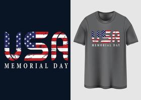 Happy Memorial Day Typografie T-Shirt Design vektor