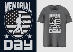 Happy Memorial Day Typografie T-Shirt Design vektor