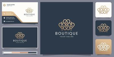 minimal boutique logotyp inspiration för företag av mode logotyp, lyx design, logotyp och företag kort. vektor