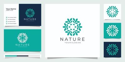 Blumen-Logo-Design mit Linienkunststil. logos können für spa, schönheitssalon, dekoration, boutique verwendet werden. und Visitenkarte. Premium-Vektor vektor