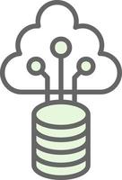 Cloud-Daten-Vektor-Icon-Design vektor