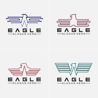 Adler-Logo-Vektordesign, Falken-Logo-Vorlage, Falkenillustration vektor