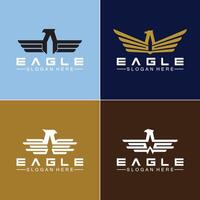 Adler-Logo-Vektordesign, Falken-Logo-Vorlage, Falkenillustration vektor