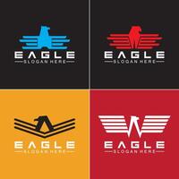 Adler-Logo-Vektordesign, Falken-Logo-Vorlage, Falkenillustration vektor