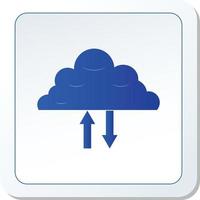 moln lagring ikon vektor grafisk illustration