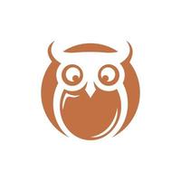 Uggla logotyp ikon design djur- och enkel företag vektor