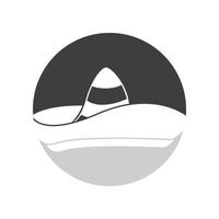 einfaches Hut-Vektor-Design-Logo-Symbol vektor