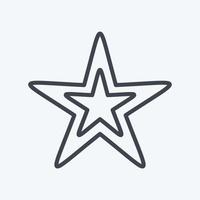 ikon stjärna. relaterad till stjärnor symbol. linje stil. enkel design redigerbar. enkel illustration. enkel vektor ikoner