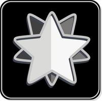 ikon 10 spetsig stjärnor. relaterad till stjärnor symbol. glansig stil. enkel design redigerbar. enkel illustration. enkel vektor ikoner