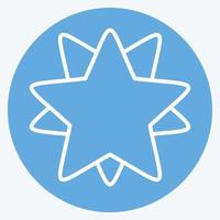 Symbol 10 spitze Sterne. im Zusammenhang mit Sternsymbol. blaue augen stil. einfaches Design editierbar. einfache Abbildung. einfache Vektorsymbole vektor