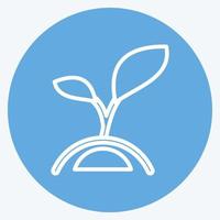 symbol pflanze 3. im zusammenhang mit flora symbol. blaue augen stil. einfache Abbildung. Pflanze, Anlage. Eiche. Blatt. Rose vektor