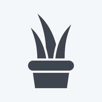 ikon växt 2. relaterad till flora symbol. glyf stil. enkel illustration. växt. ek. blad. reste sig vektor
