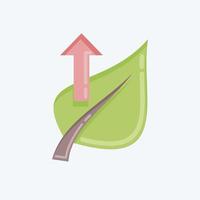 ikon blad 2. relaterad till flora symbol. platt stil. enkel illustration. växt. ek. blad. reste sig vektor