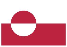 Nationalflagge Grönlands - flaches Farbsymbol. vektor