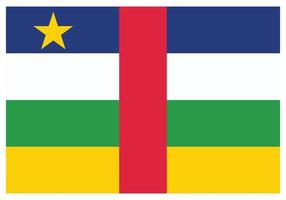 nationalflagge von zentralafrika - flaches farbsymbol. vektor