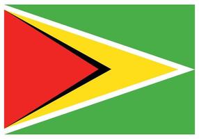 nationell flagga av guyana - platt Färg ikon. vektor