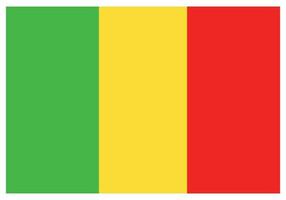 nationalflagge von mali - flaches farbsymbol. vektor