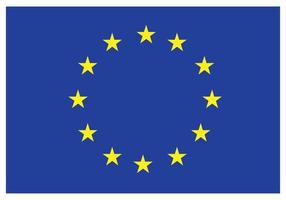nationalflagge der europäischen union - flaches farbsymbol. vektor